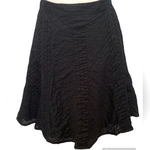 GAP Black Cotton Lined Skater Skirt Size 4.